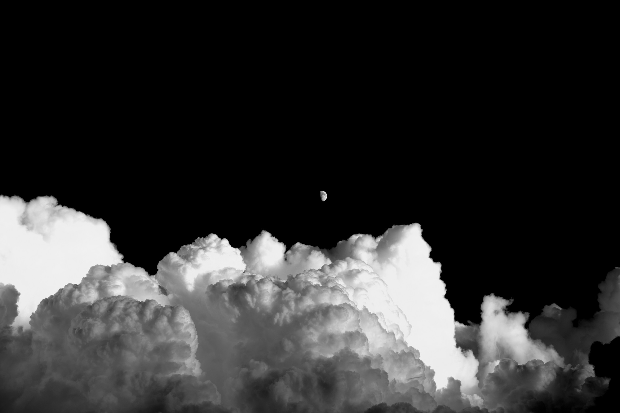 Clouds and Moon